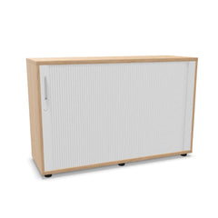 Biroja skapis NUWO ar rullo durvīm, 2 plaukti, 780x1200x420 mm, konfigurējams - Ergostock.lv