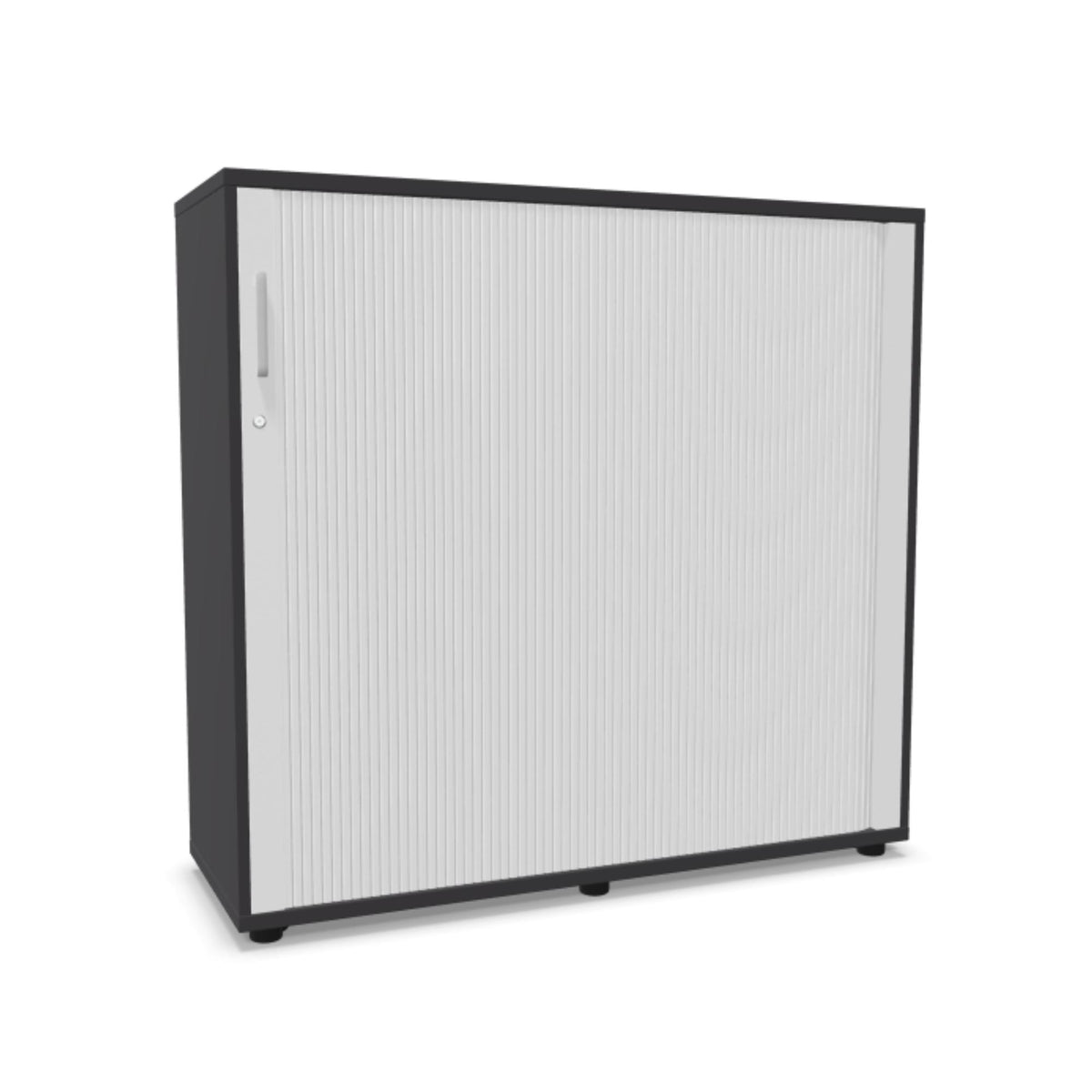 Biroja skapis NUWO ar rullo durvīm, 3 plaukti, 1140x1200x420 mm, konfigurējams