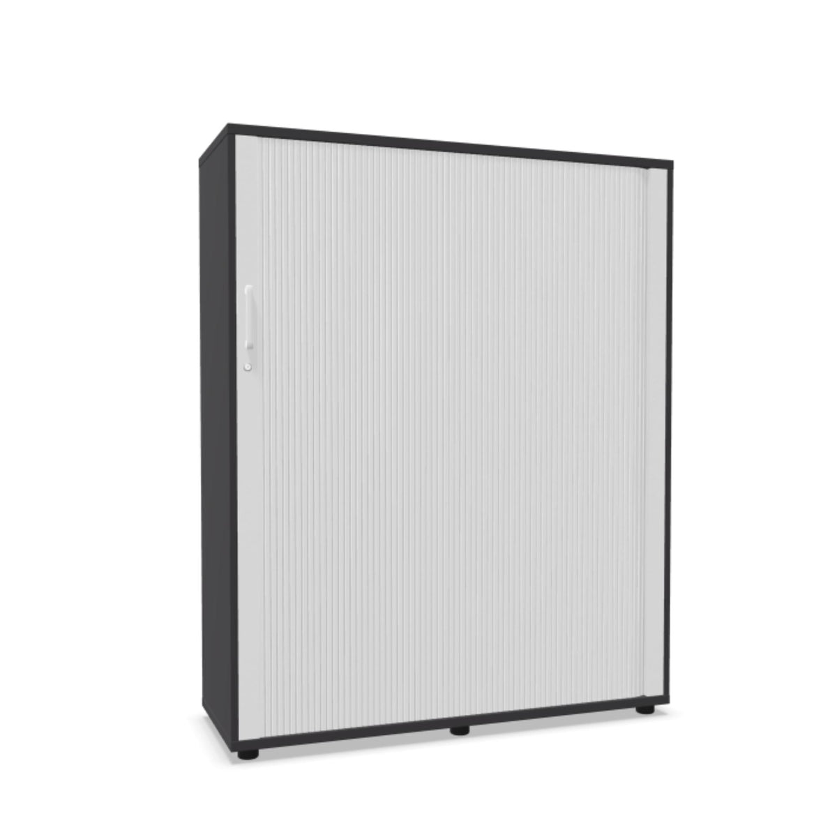 Biroja skapis NUWO ar rullo durvīm, 4 plaukti, 1500x1200x420 mm, konfigurējams