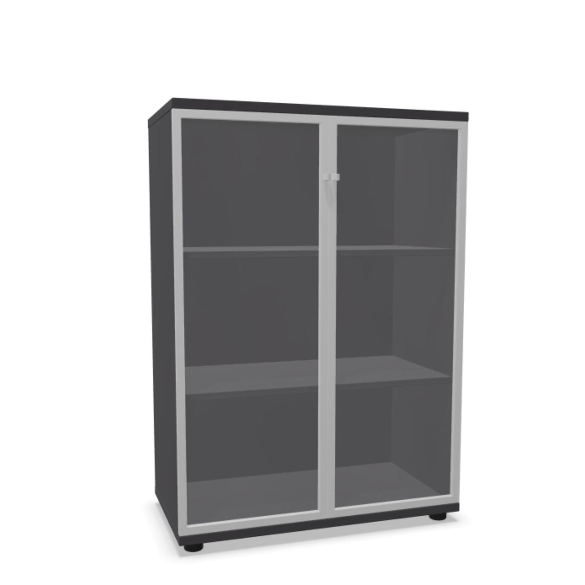 Biroja skapis NUWO GLASS, 3 plaukti, 1140x800x420 mm, konfigurējams