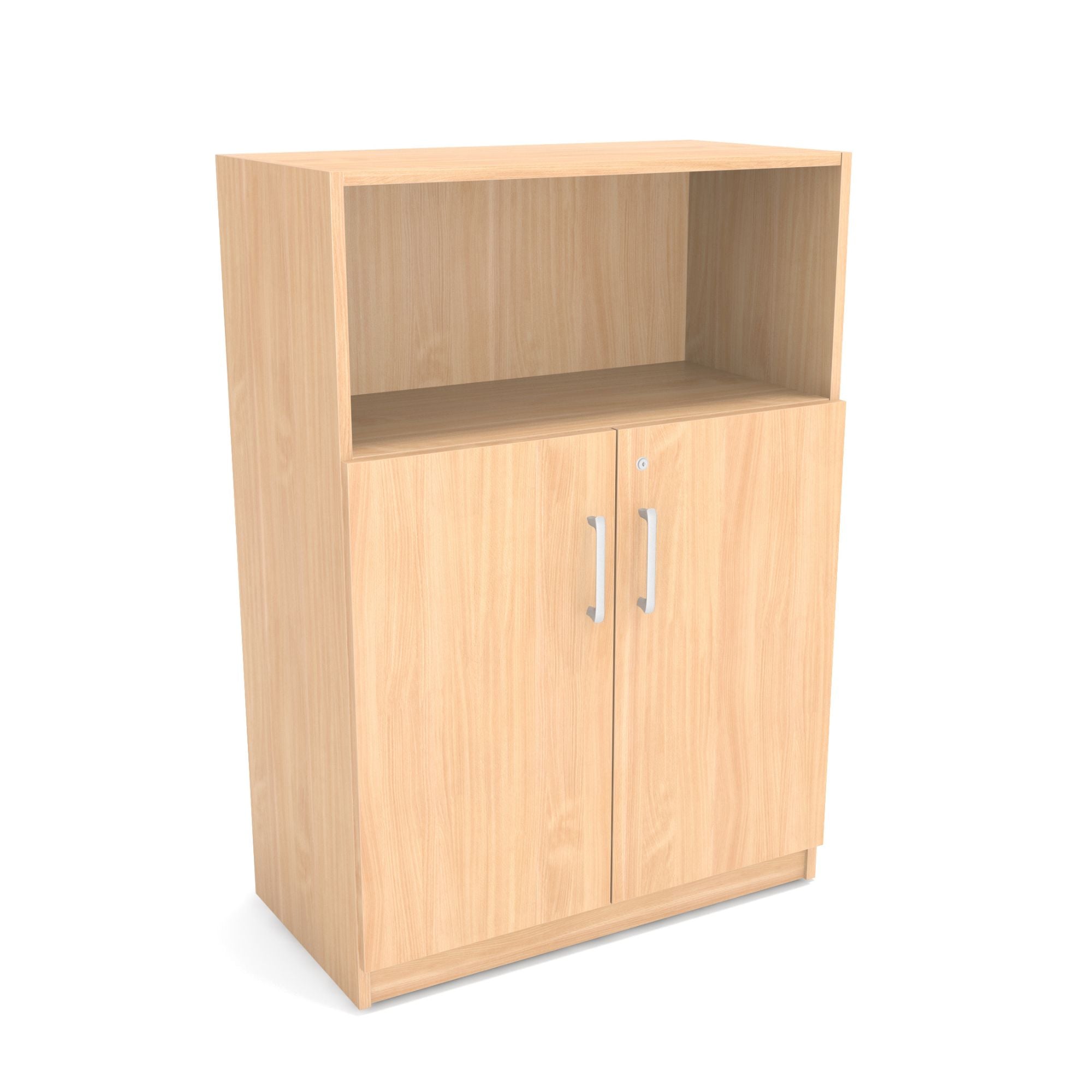 Biroja skapis PRO LINE, 2+1 plaukti, 1140x800x420 mm, pamatnes rāmis, konfigurējams - Ergostock.lv