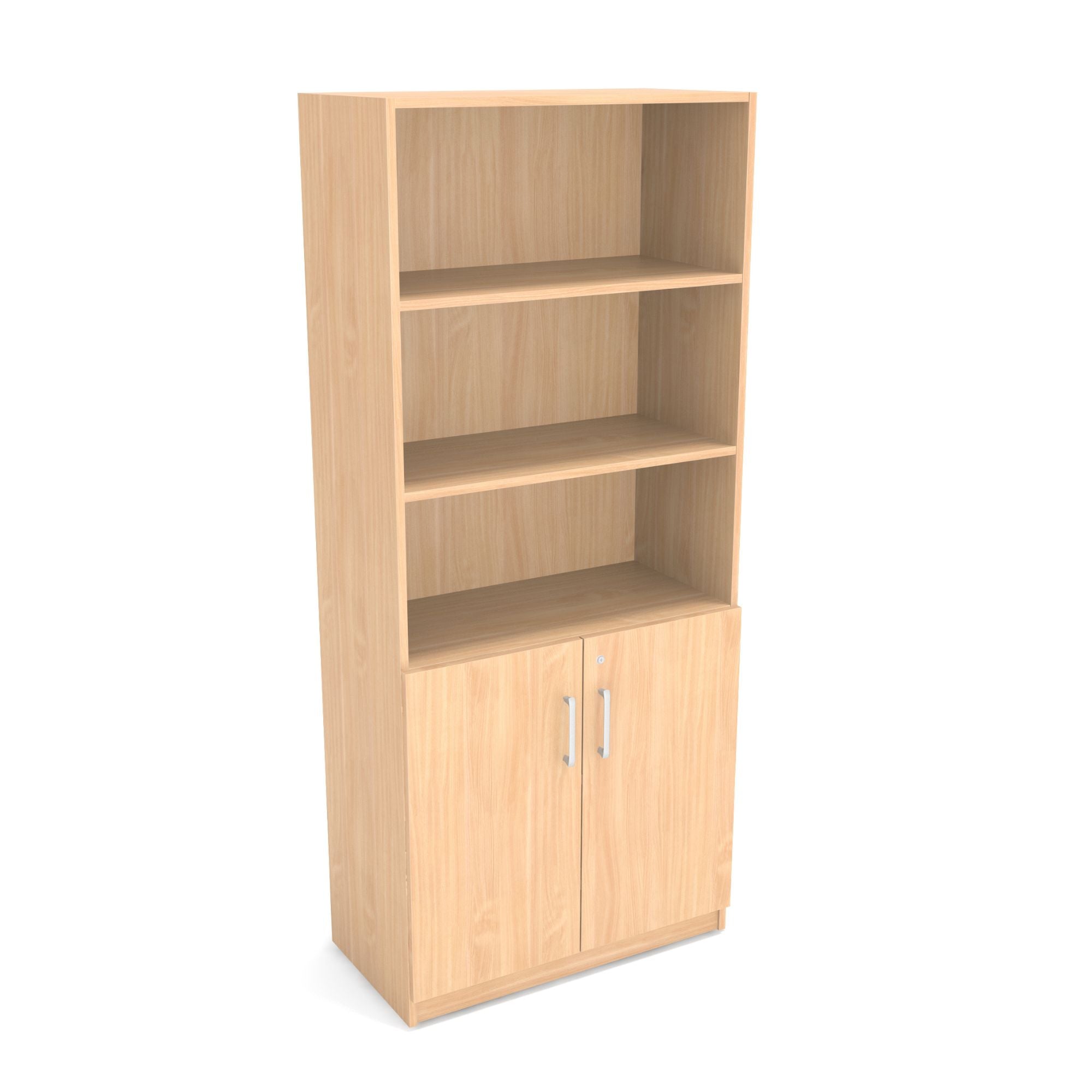 Biroja skapis PRO LINE, 2+3 plaukti, 1845x800x420 mm, pamatnes rāmis, konfigurējams - Ergostock.lv