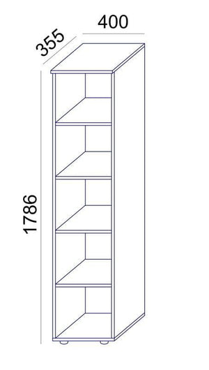 Biroja skapju komplekts Flexx Amber Oak, trīs skapji, kopējais platums 200 cm, Amber Oak-Ergostock