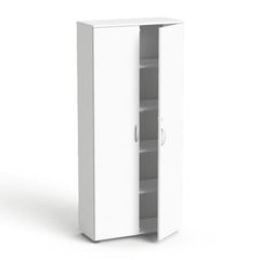 Biroja skapju komplekts Flexx White, trīs skapji, kopējais platums 200 cm, balts - Ergostock.lv