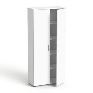 Biroja skapju komplekts Flexx White, trīs skapji, kopējais platums 200 cm, balts - Ergostock.lv