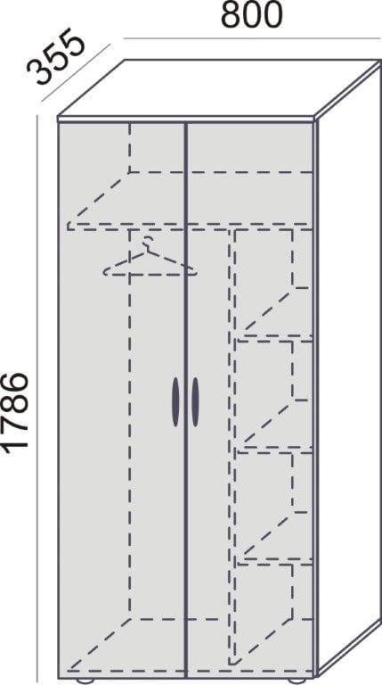 Biroja skapju komplekts Flexx White, trīs skapji, kopējais platums 200 cm, balts