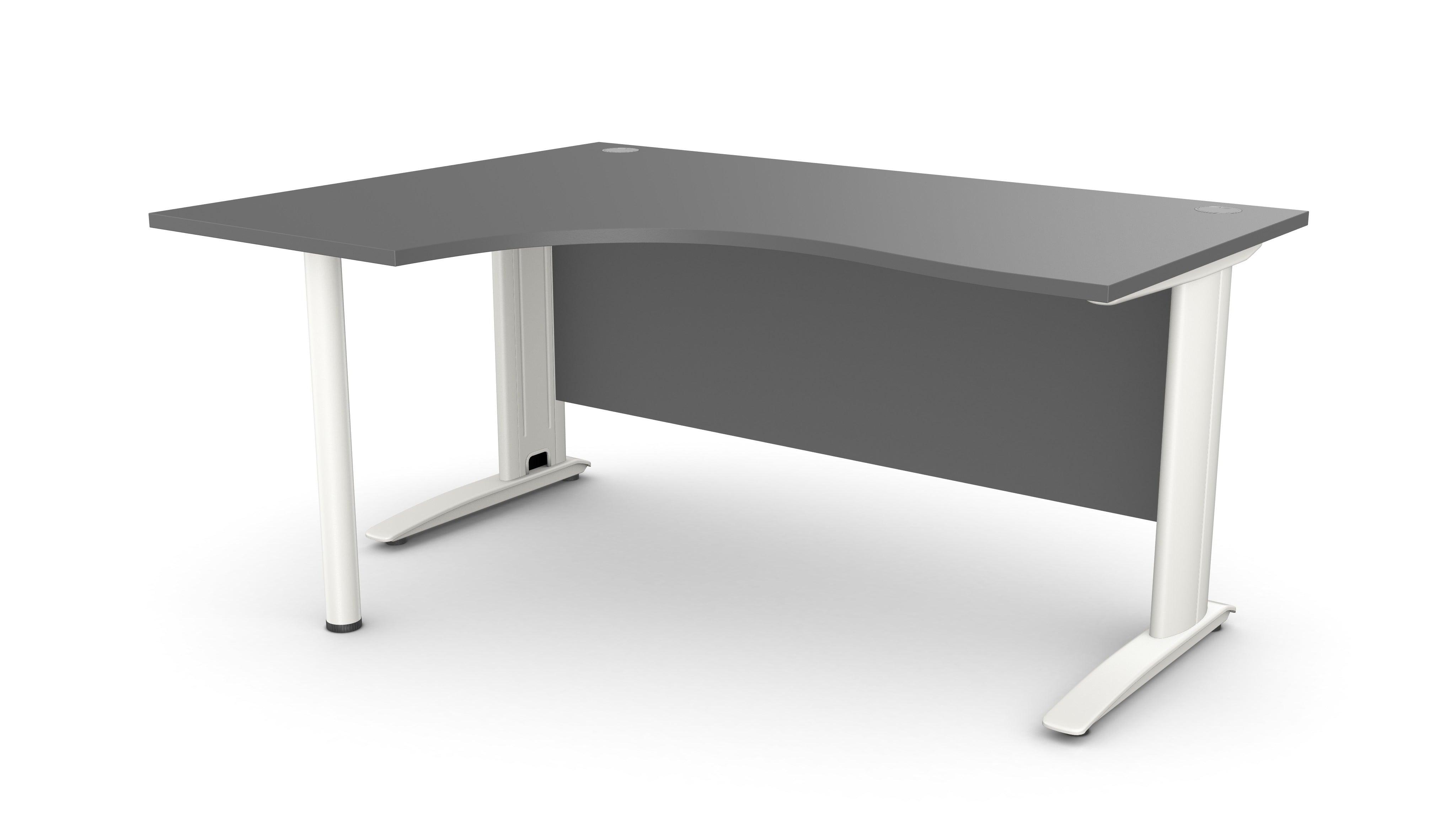 Biroja stūra galds ARETH CORNER, ar nosegpaneli - Ergostock.lv