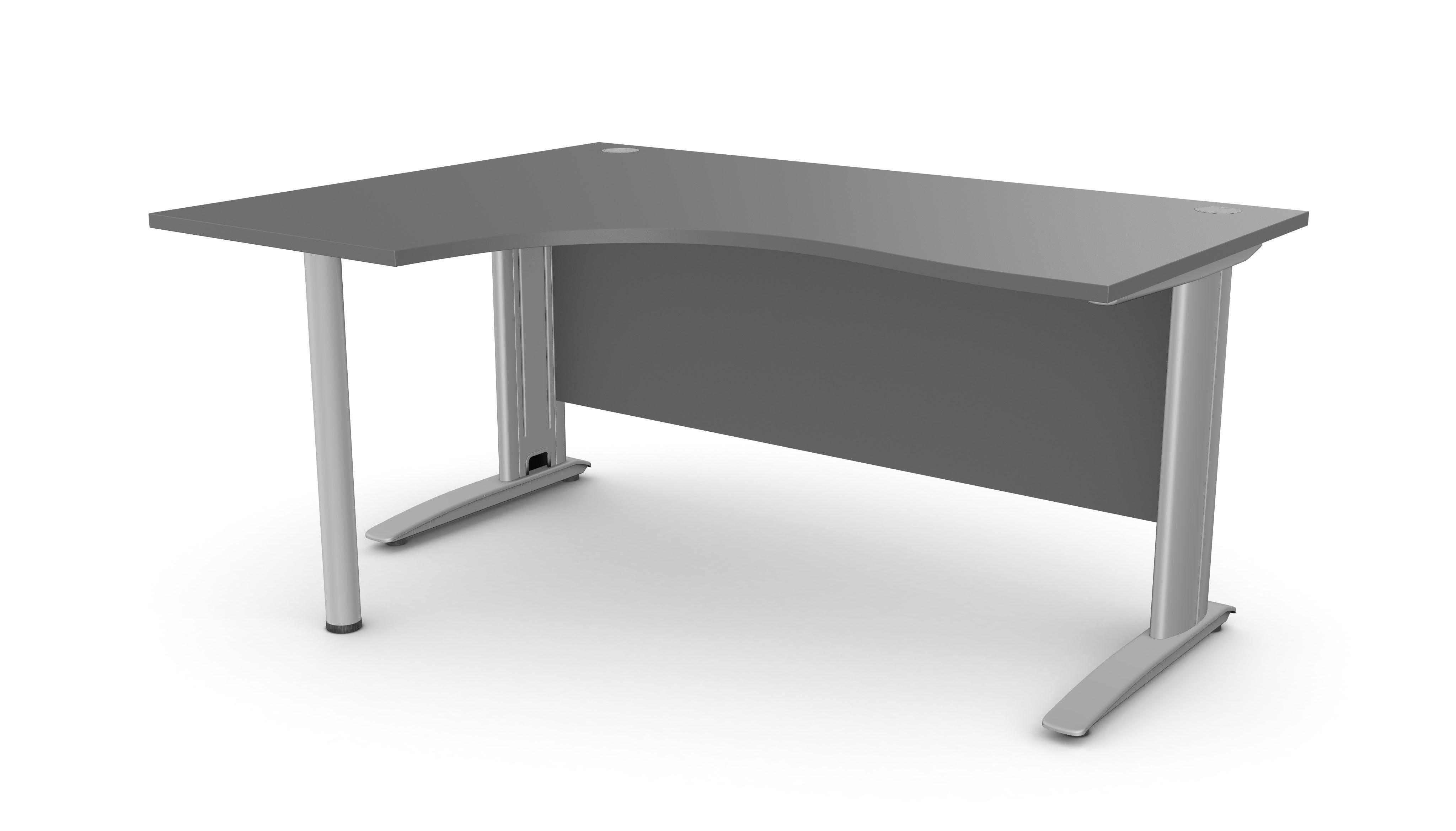 Biroja stūra galds ARETH CORNER, ar nosegpaneli-Ergostock