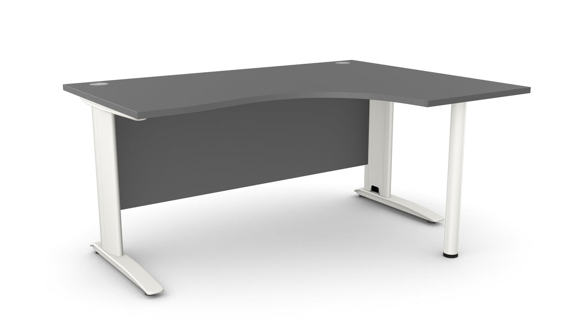 Biroja stūra galds ARETH CORNER, ar nosegpaneli-Ergostock