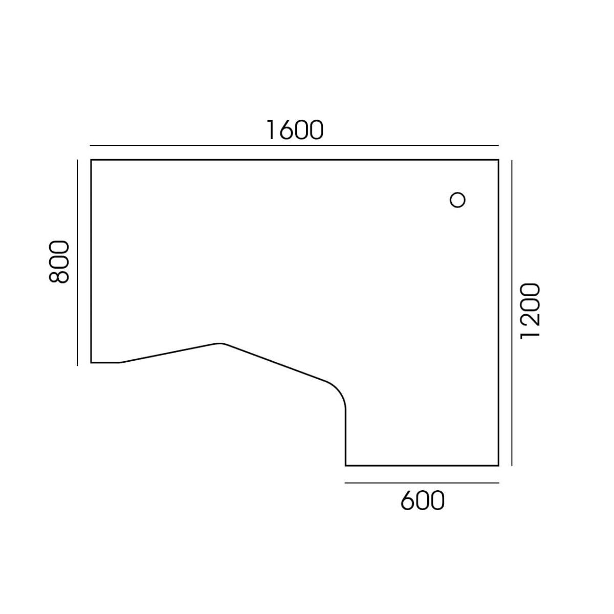 Biroja stūra galds MODERN A, 160 x 120 cm, konfigurējams - Ergostock.lv