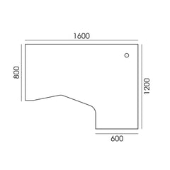 Biroja stūra galds MODERN A, 160 x 120 cm, konfigurējams - Ergostock.lv