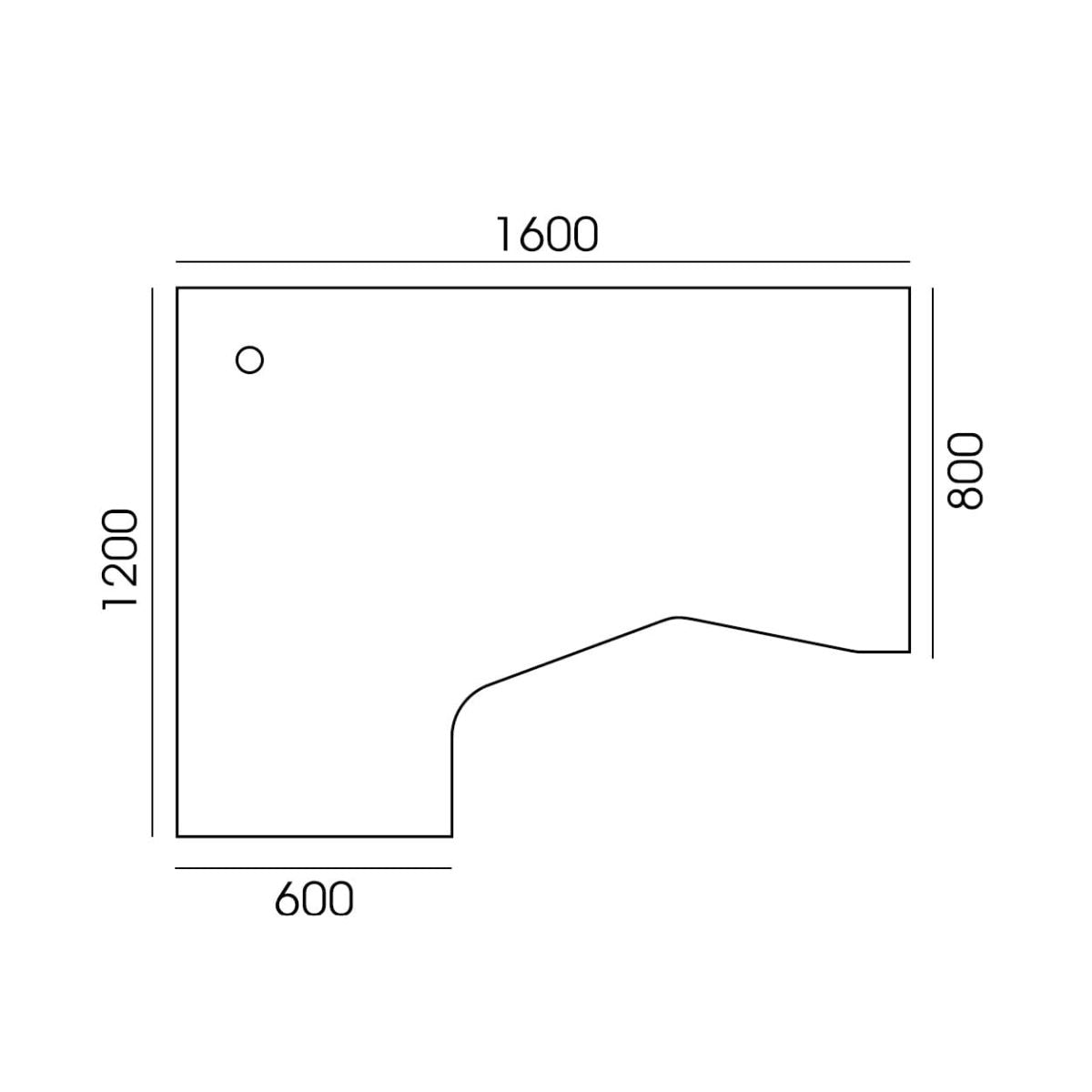 Biroja stūra galds MODERN A, 160 x 120 cm, konfigurējams - Ergostock.lv