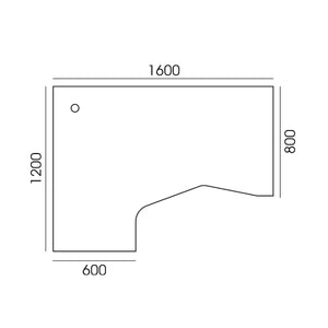 Biroja stūra galds MODERN A, 160 x 120 cm, konfigurējams - Ergostock.lv