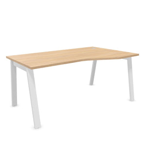 Biroja stūra galds MODERN A, 160 x 80/100 cm, konfigurējams - Ergostock.lv