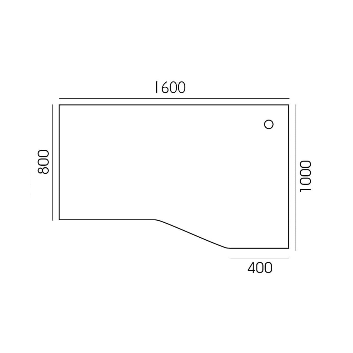 Biroja stūra galds MODERN A, 160 x 80/100 cm, konfigurējams - Ergostock.lv