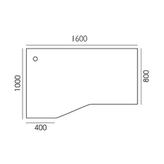 Biroja stūra galds MODERN A, 160 x 80/100 cm, konfigurējams - Ergostock.lv