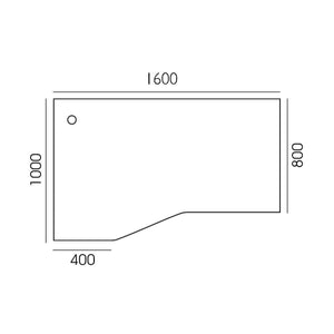 Biroja stūra galds MODERN A, 160 x 80/100 cm, konfigurējams - Ergostock.lv