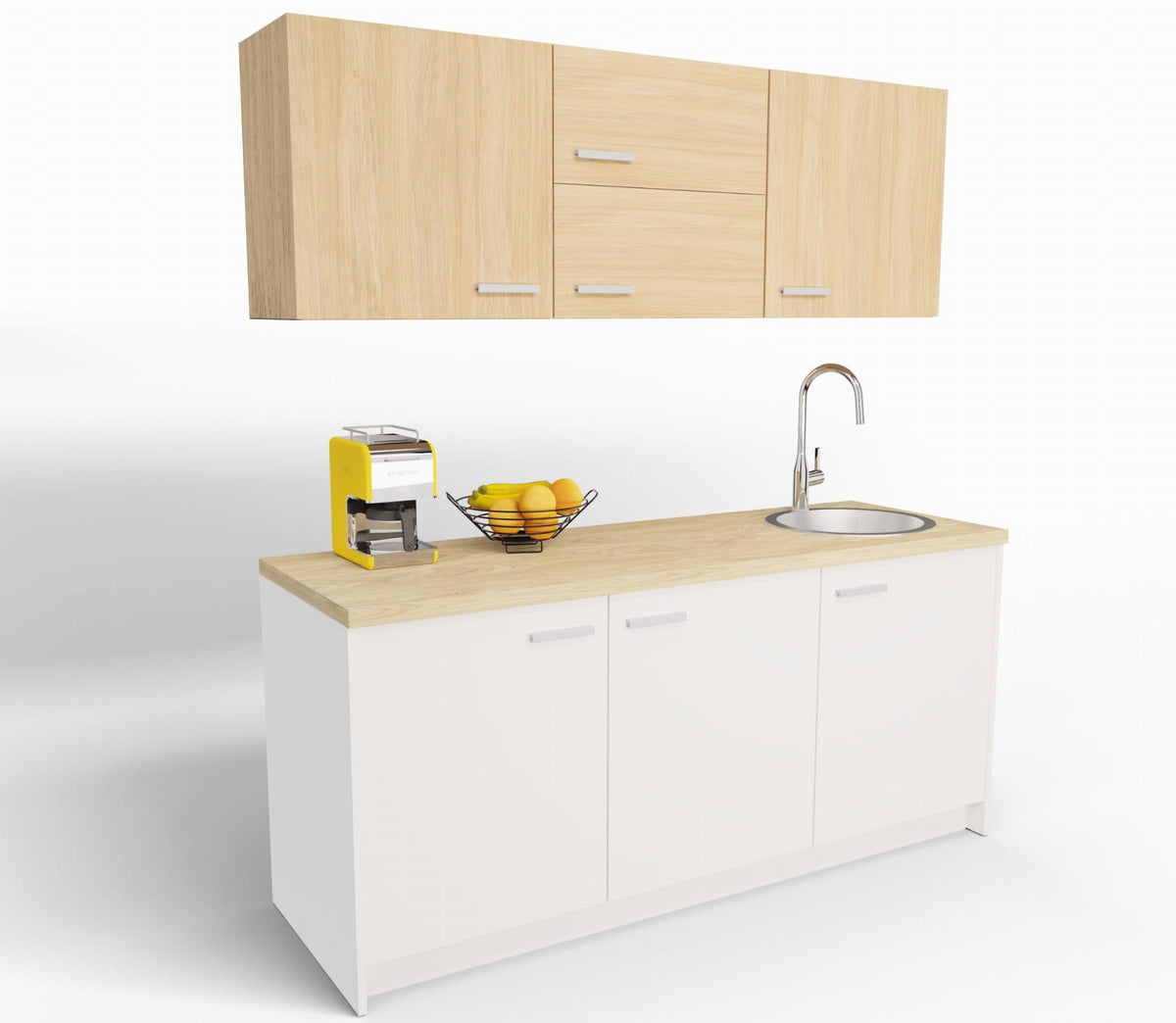 Biroja virtuve Ergostock White Oak Kitchenette-Ergostock