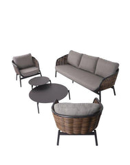 Āra mēbeļu komplekts Snapty Garden Borneo, dīvāns, 2 krēsli un 2 galdiņi-Ergostock