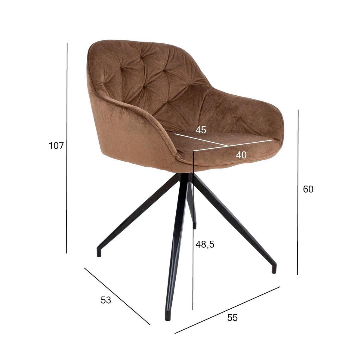 BRIT Krēsls BRIT bēšs samts-Ergostock