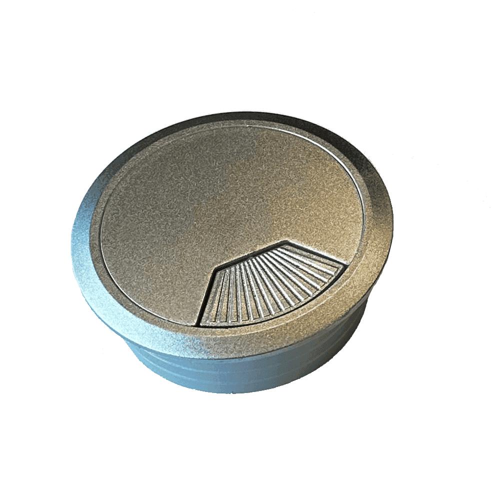 Kabeļu kanāls, diametrs 60 mm, ar iestrādi galda virsmā - Ergostock.lv