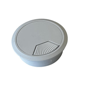 Kabeļu kanāls, diametrs 60 mm, ar iestrādi galda virsmā - Ergostock.lv