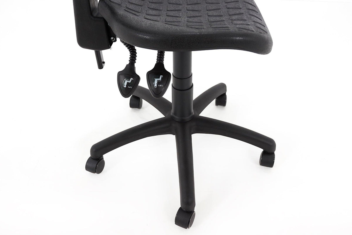 Darbnīcu krēsls LAB Black-Ergostock