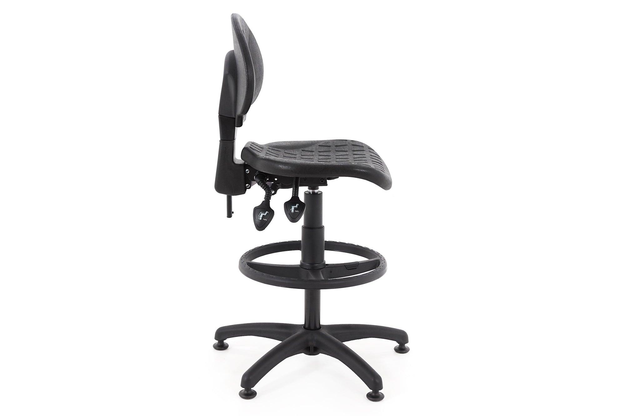 Darbnīcu krēsls LAB RB Black-Ergostock