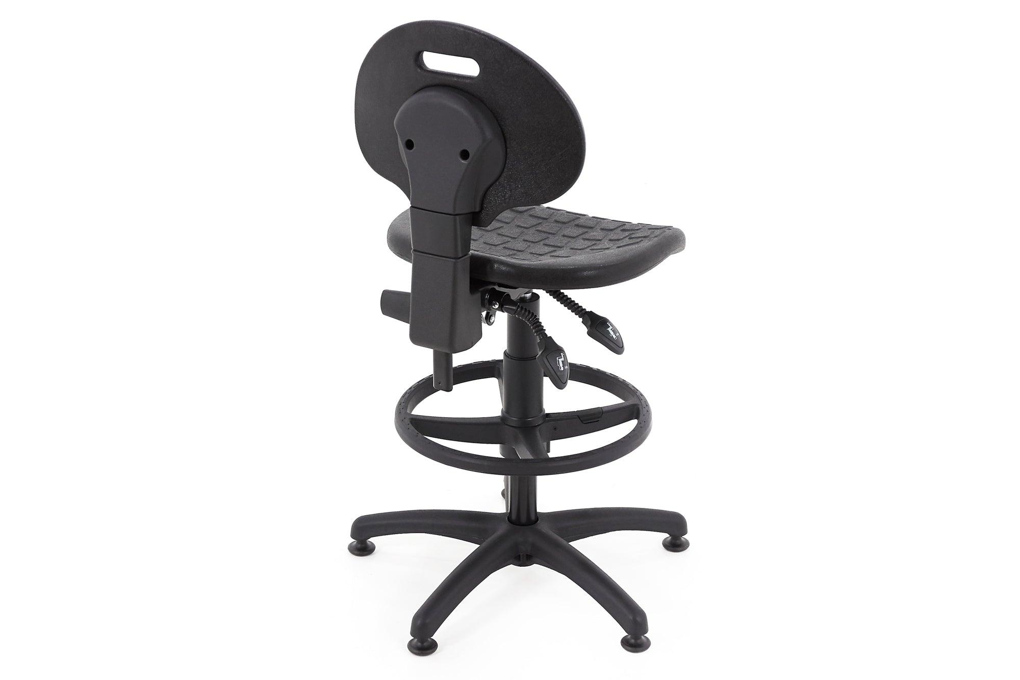 Darbnīcu krēsls LAB RB Black-Ergostock