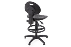 Darbnīcu krēsls LAB RB Black-Ergostock