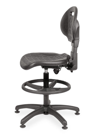 Darbnīcu krēsls LAB RB Black-Ergostock