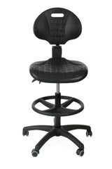 Darbnīcu krēsls LAB RB Black-Ergostock