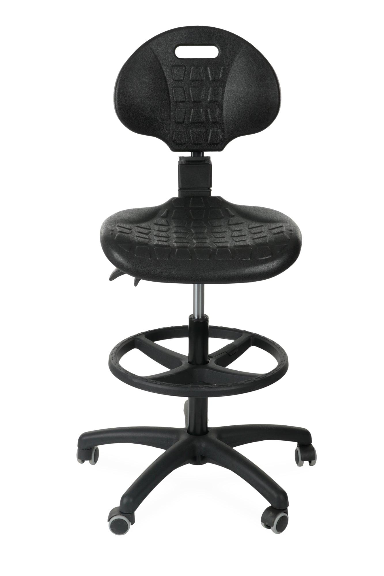 Darbnīcu krēsls LAB RB Black-Ergostock