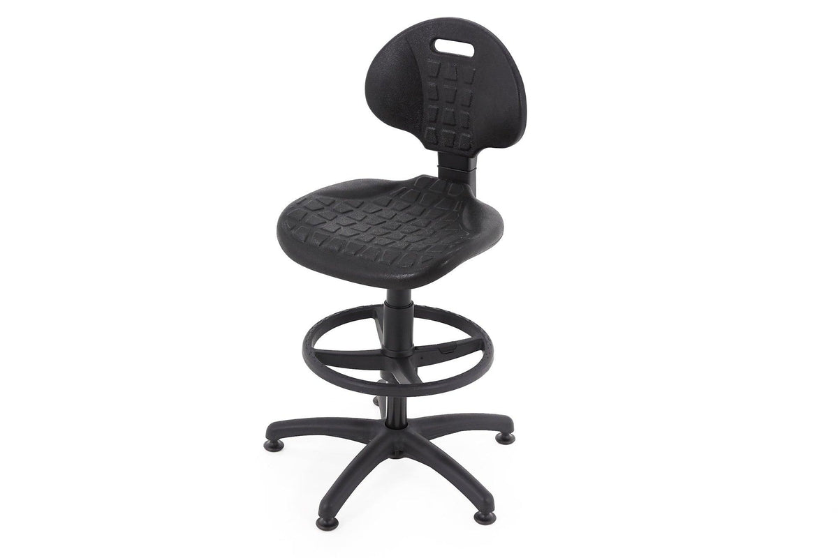 Darbnīcu krēsls LAB RB Black-Ergostock