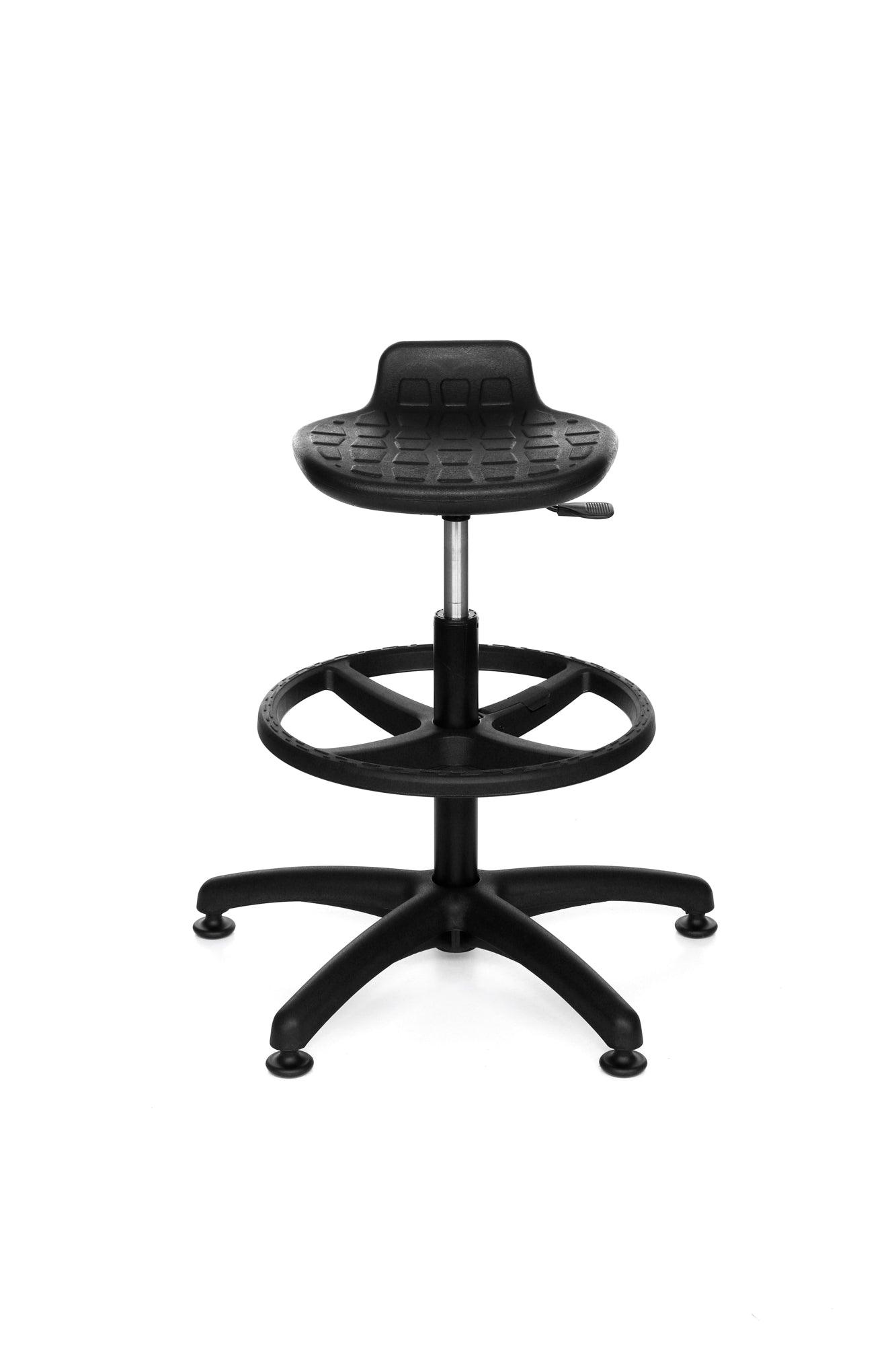Darbnīcu krēsls LAB Stool RB Black-Ergostock