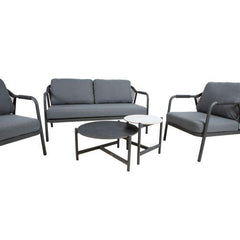 Dārza mēbeļu komplekts Home4You KASSEL 2 galdi, dīvāns un 2 krēsli-Ergostock