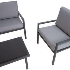 Dārza mēbeļu komplekts Home4You TIFTON galds, dīvāns un 2 krēsli-Ergostock