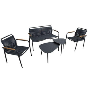 Dārza mēbeļu komplekts NEBO 2 galdi, sols un 2 krēsli-Ergostock