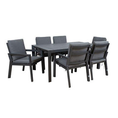 Dārza mēbeļu komplekts TOMSON galds un 6 krēsli-Ergostock
