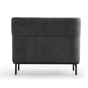 Dīvāna Caldera Duo ar galdiņu, pelēks - ERGOSTOCK aizmugures skats, izceļ kvalitatīvu apdari un mūsdienīgu dizainu biroja interjeram.