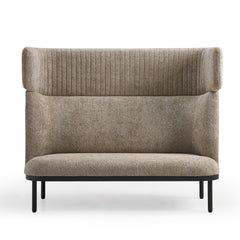 Dīvāns Caldera Duo, bēšs ar augstu atzveltni un vertikālām šuvēm, ideāli piemērots modernam interjeram - ERGOSTOCK