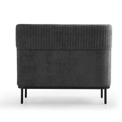 Dīvāna Caldera Duo, pelēks - ERGOSTOCK aizmugures dizains ar teksturētu audumu un elegantu formu, piemērots modernam interjeram.