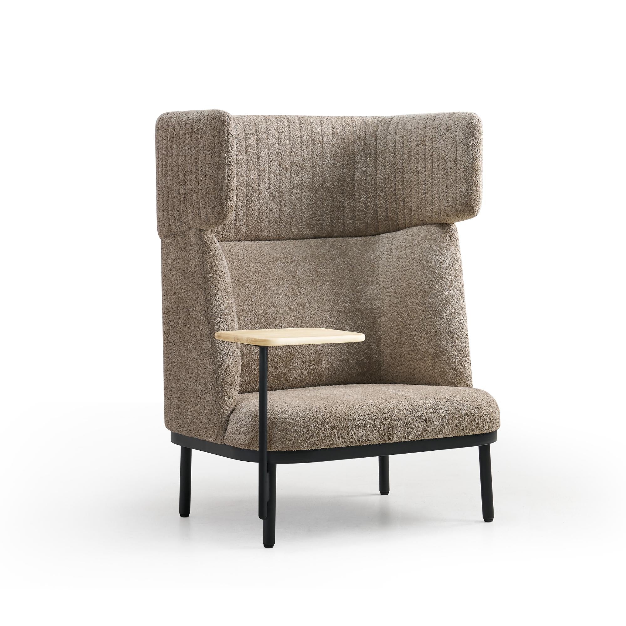 Dīvāns Caldera Single ar galdiņu, bēšs