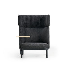 Dīvāns Caldera Single ar galdiņu, melns