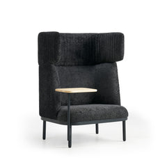 Dīvāns Caldera Single ar galdiņu, melns