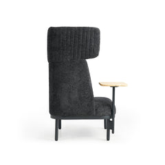 Dīvāns Caldera Single ar galdiņu, melns