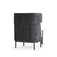 Dīvāns Caldera Single ar galdiņu, melns