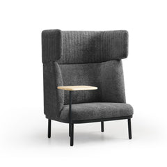 Dīvāns Caldera Single ar galdiņu, pelēks