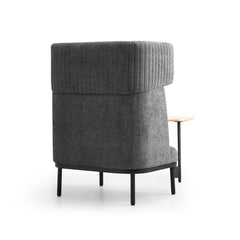 Dīvāns Caldera Single ar galdiņu, pelēks