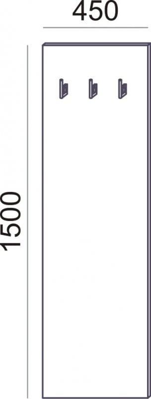 Drēbju pakaramais ar 3 āķiem, 150 cm x 45 cm-Ergostock